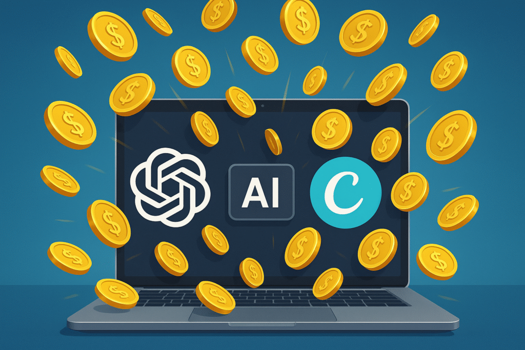 20250702_2015_KI-Icons-und-Geldregen_simple_compose_01jz65fn84ebm8dvs4fd2ddpd9-1024x683 KI als Geldmaschine?! – Wie du 2025 mit Künstlicher Intelligenz ein Online-Zusatzeinkommen aufbaust