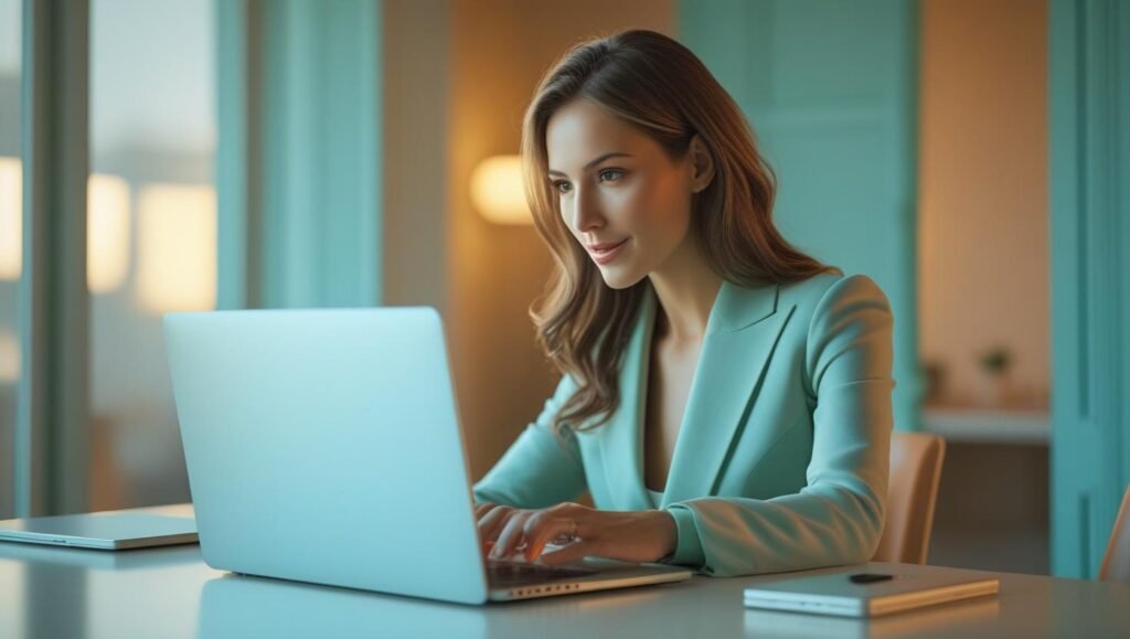 frau-vor-dem-laptop-mit-chat-gpt-die-eine-Nischenanalyse-macht-1-1024x579 So findest du die besten Nischen für Affiliate Marketing mit Hilfe von KI